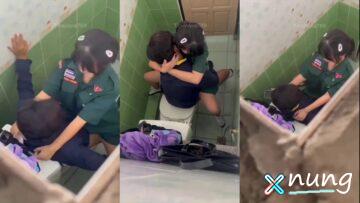 [นักเรียน] แอบเย็ดห้องน้ำคาบเรียนหีฉ่ำ